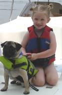 Wear your pfd like this child and her doggie